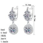 Floral Halo Drop Earrings