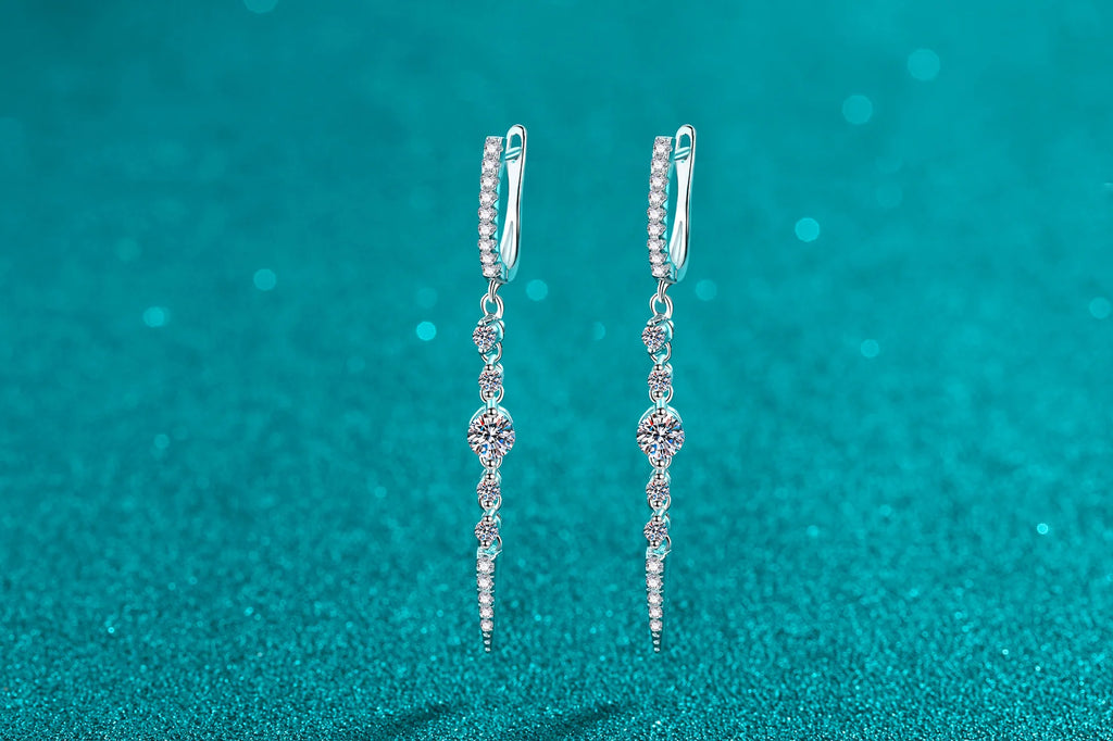 Linear Dangle Hoop Earrings