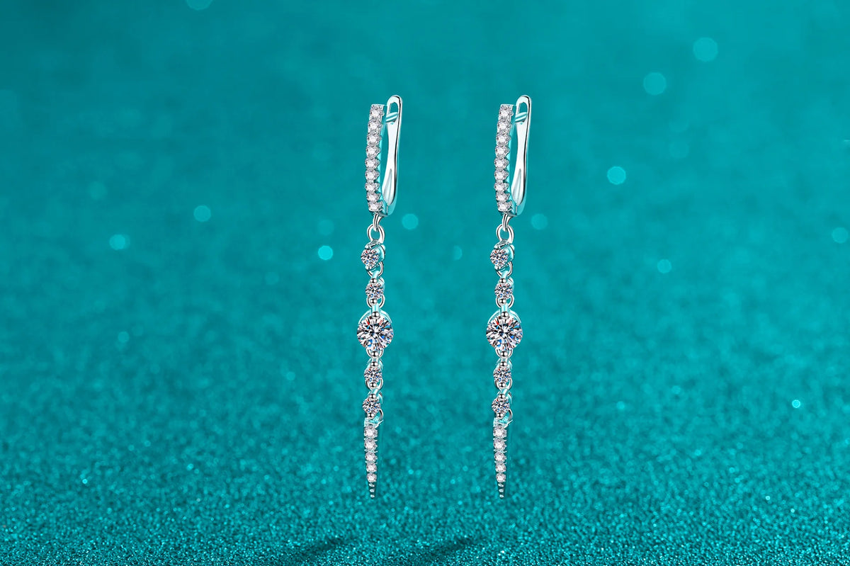 Linear Dangle Hoop Earrings