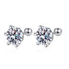 Round Solitaire Stud Earrings
