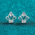 Openwork Crown Stud Earrings
