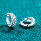 Rhombus Halo Hoop Earrings