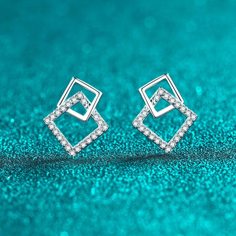 Interlocking Square Earrings