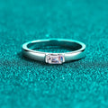 Horizontal Rectangle Solitaire Ring