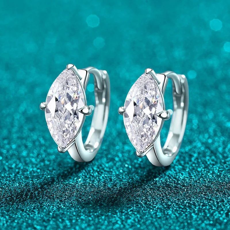 Marquise Hoop Earrings