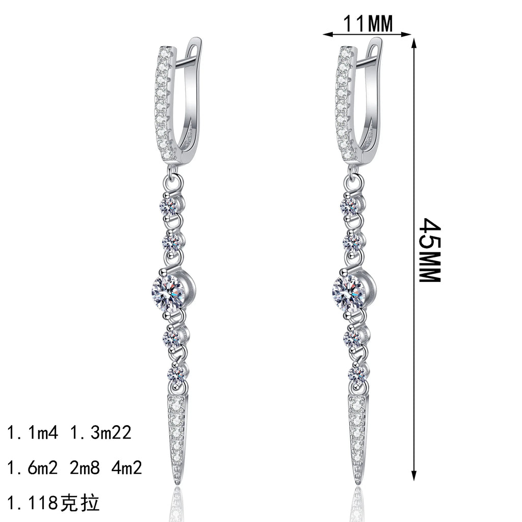 Linear Dangle Hoop Earrings