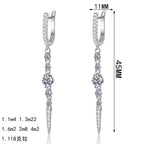 Linear Dangle Hoop Earrings