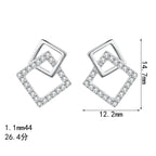 Interlocking Square Earrings