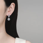 Floral Halo Drop Earrings