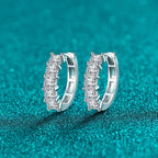 Square Stone Hoop Earrings