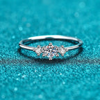 Three-Stone Slim Band Ring
