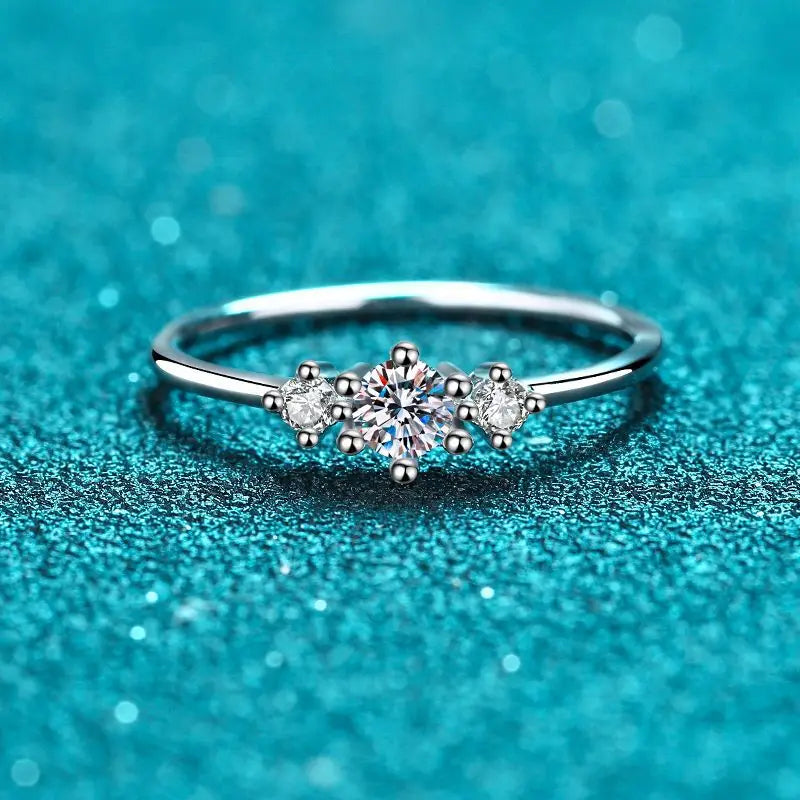Three-Stone Slim Band Ring