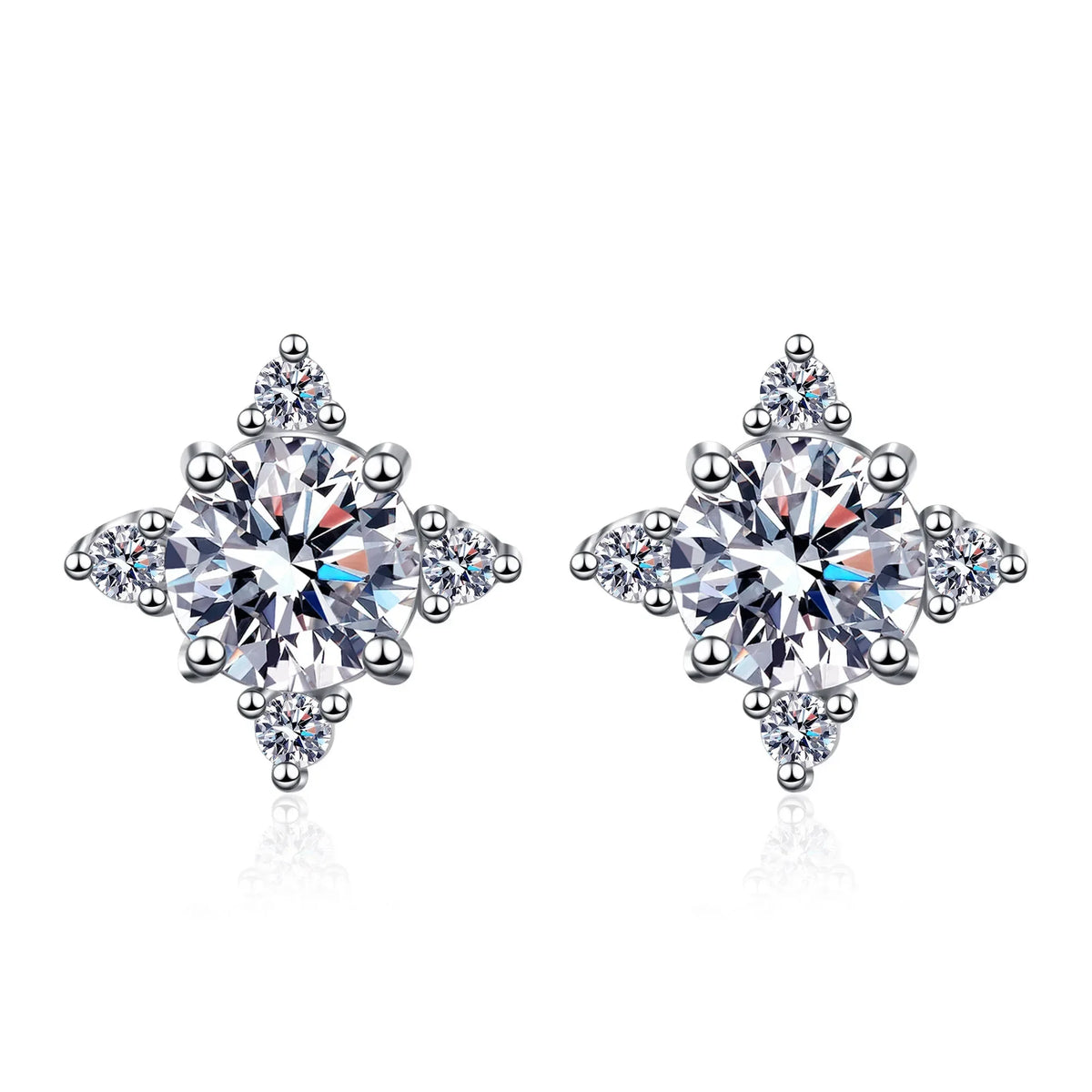 Four-Point Star Stud Earrings