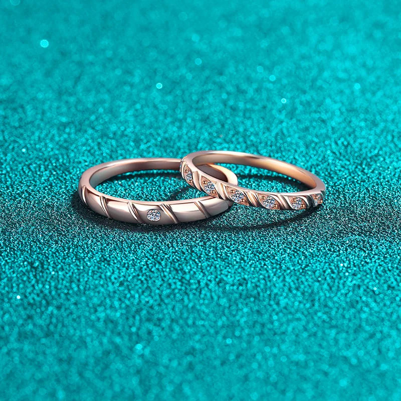 Diagonal Groove Accent Ring