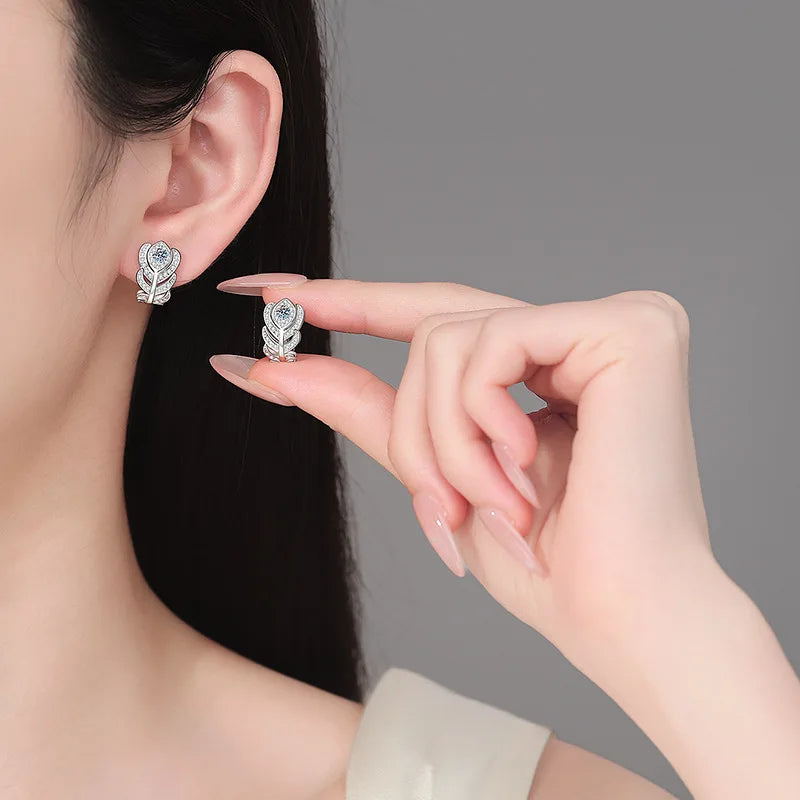 Feather Hoop Earrings