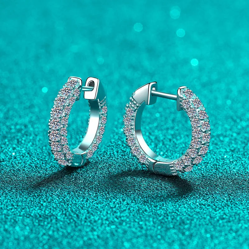 Pave Hoop Earrings