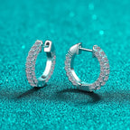 Pave Hoop Earrings