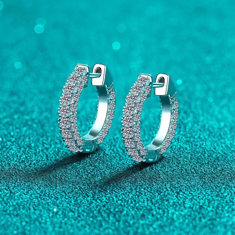 Pave Hoop Earrings
