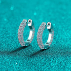 Pave Hoop Earrings
