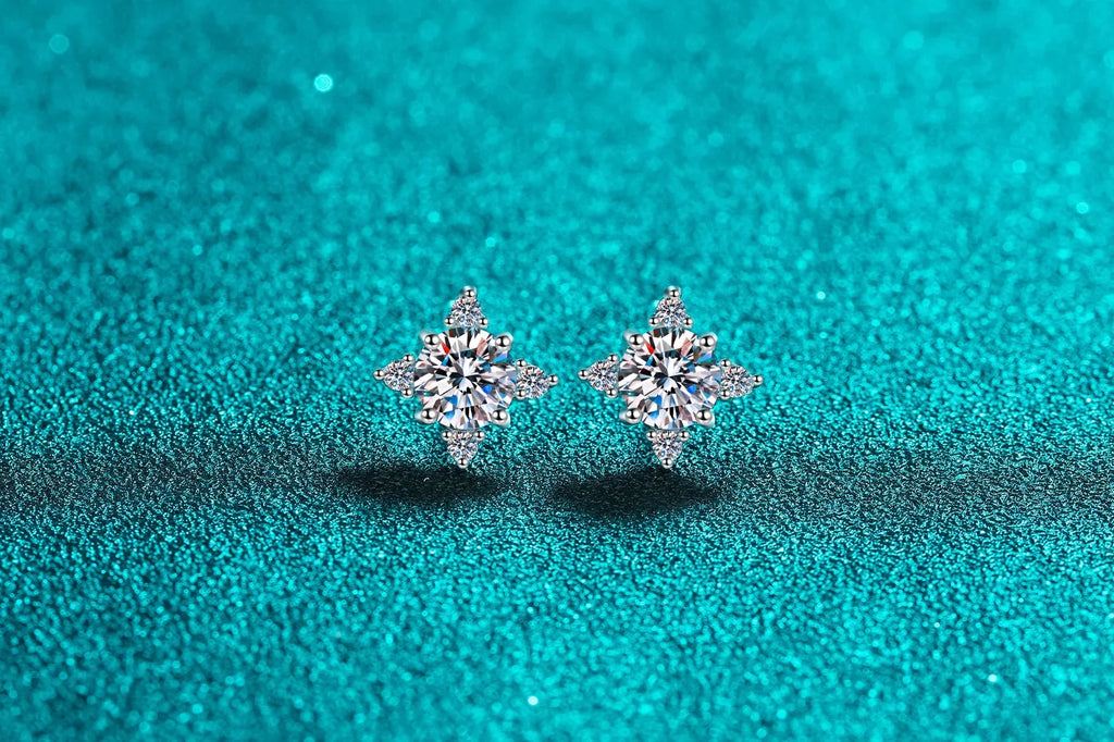 Four-Point Star Stud Earrings