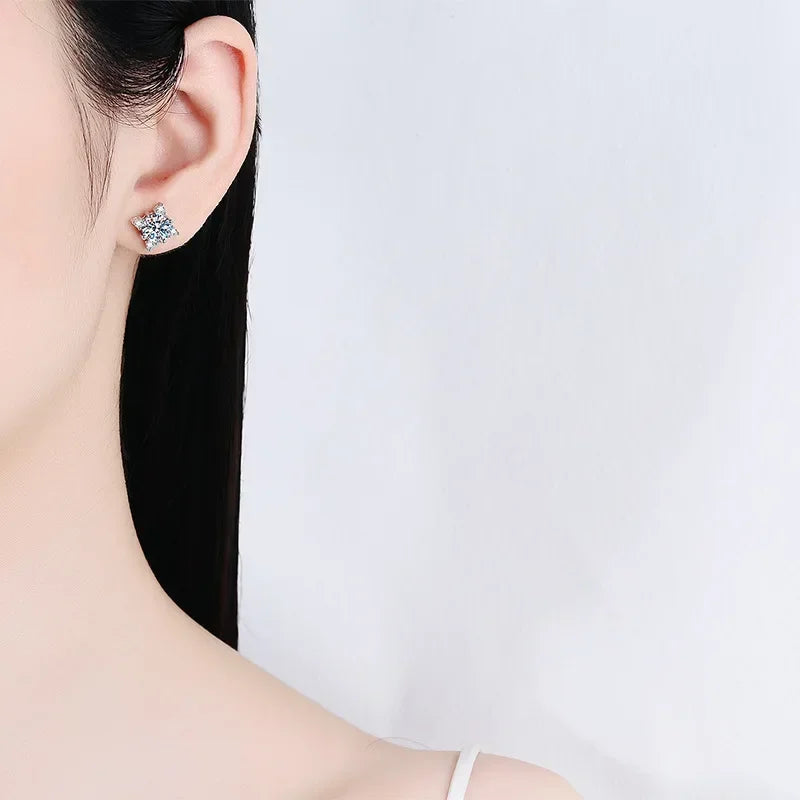 Four-Point Star Stud Earrings