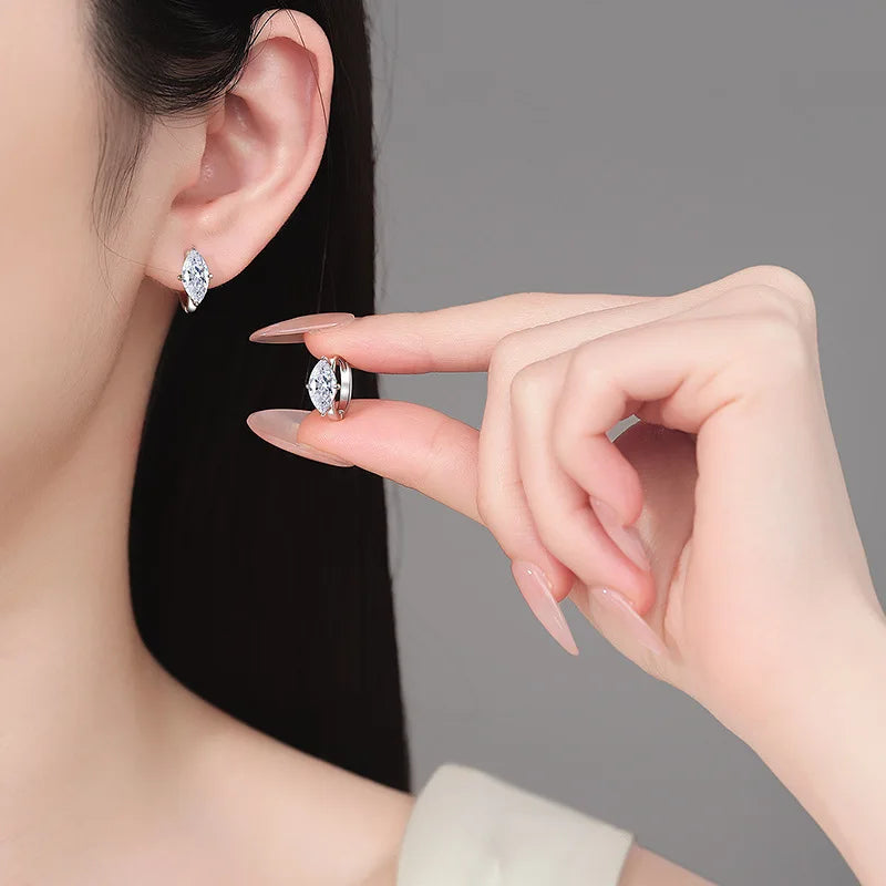 Marquise Hoop Earrings