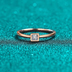 Square-Frame Solitaire Ring