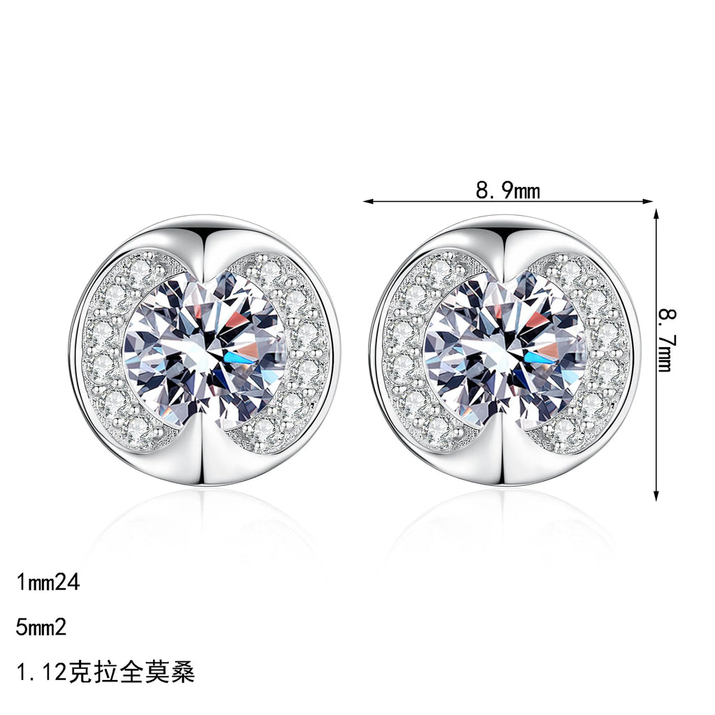 Open-Halo Stud Earrings