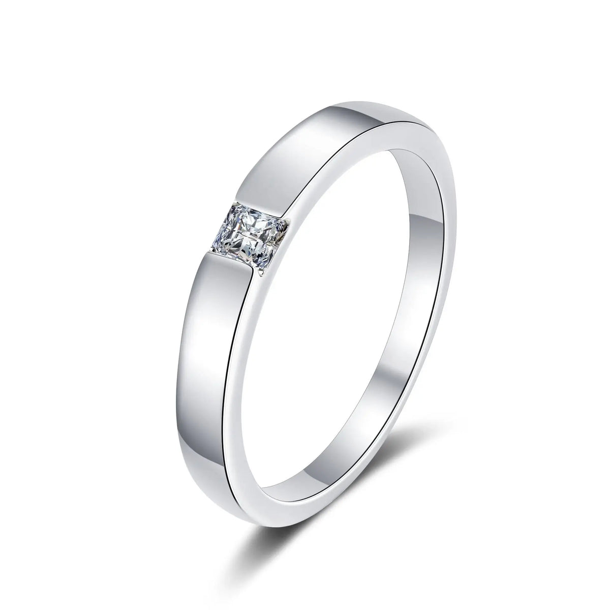Square Stone Band Ring