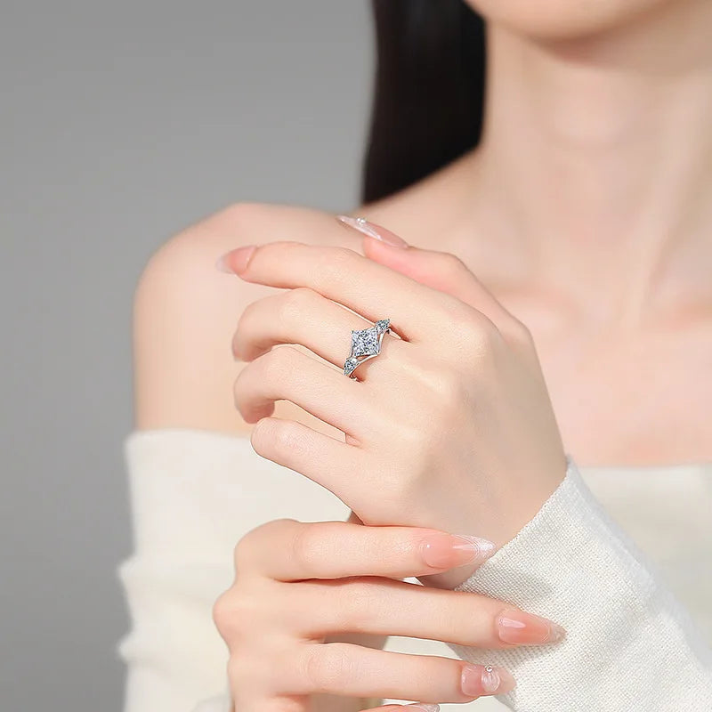 Kite-Set Three-Stone Ring