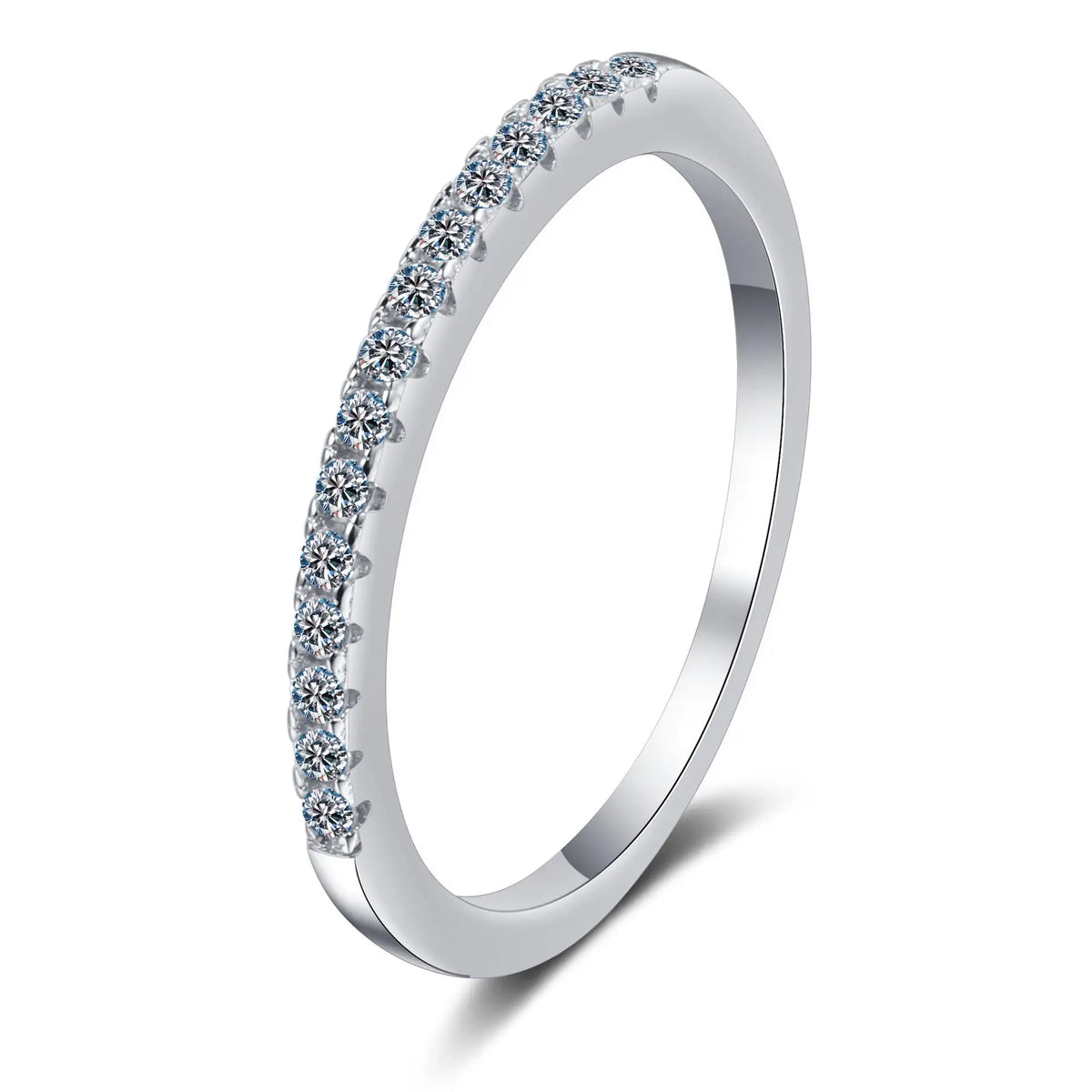 Stone-Set Slim Band Ring