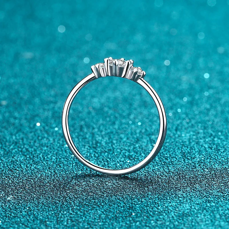 Three-Stone Slim Band Ring
