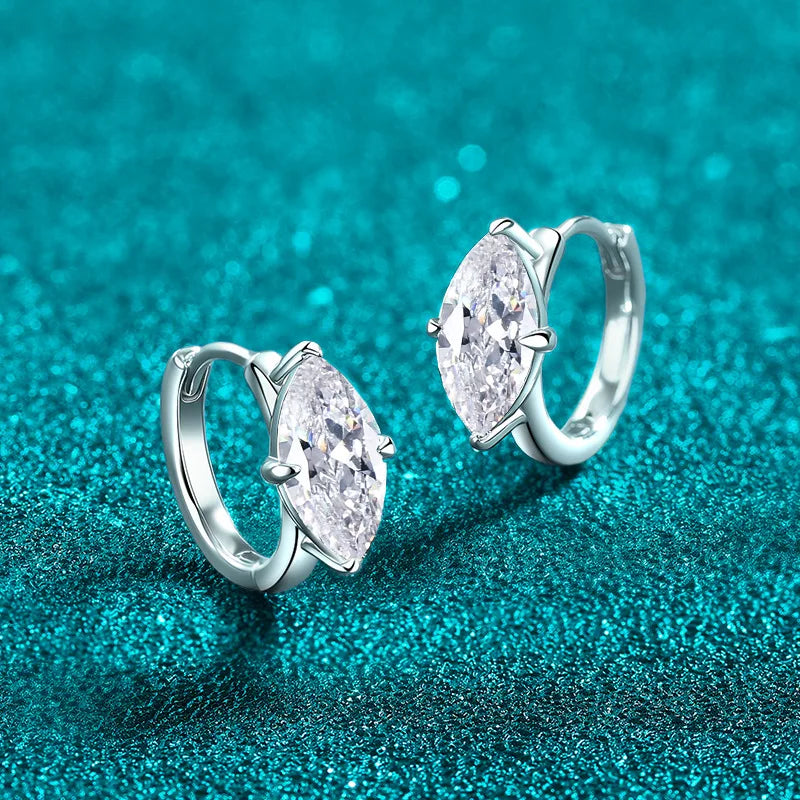 Marquise Hoop Earrings
