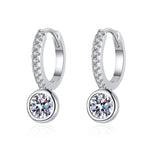 Round Drop Hoop Earrings