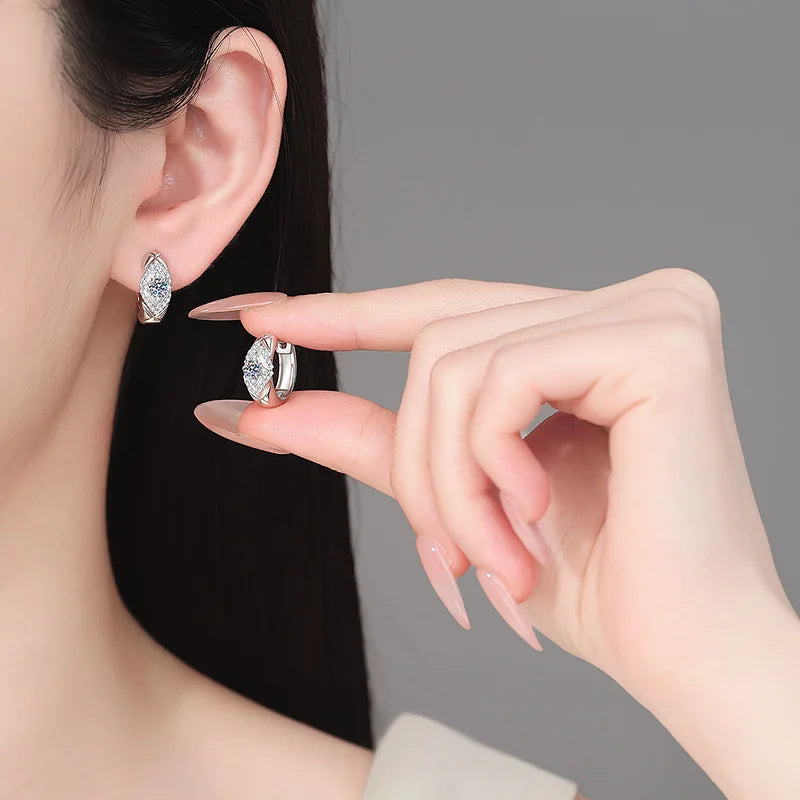 Rhombus Halo Hoop Earrings