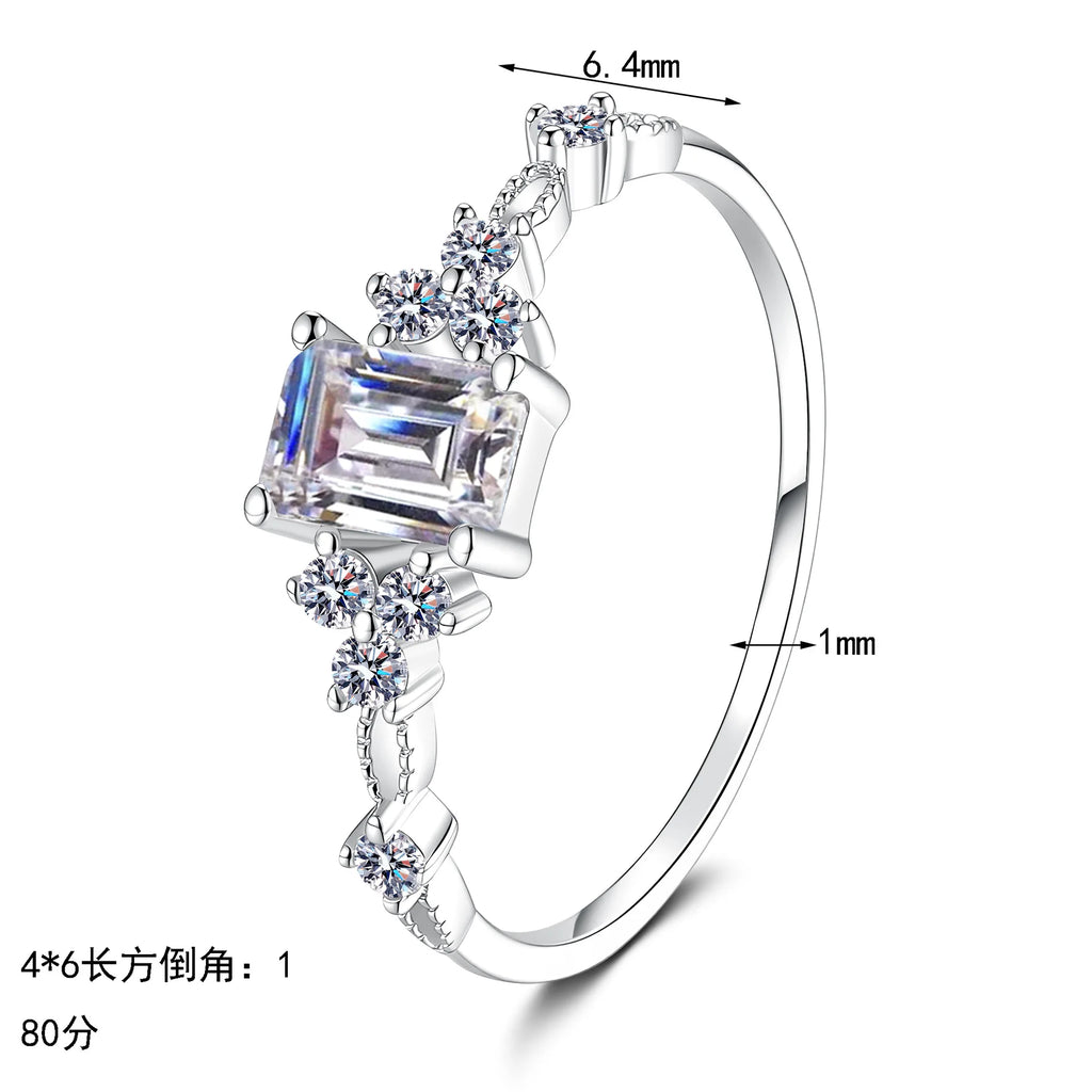 Rectangular Cluster Accent Ring