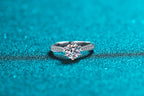 Tapered Pave Solitaire Ring