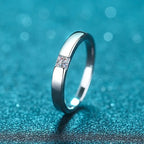 Square Stone Band Ring