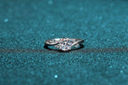 Leaf Detail Solitaire Ring