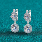 Floral Halo Drop Earrings