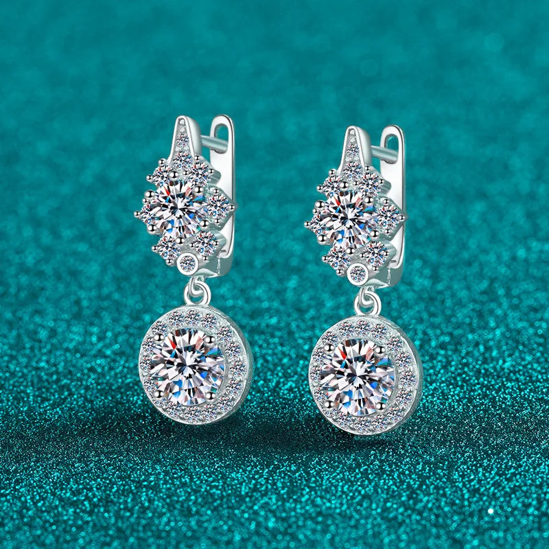 Floral Halo Drop Earrings