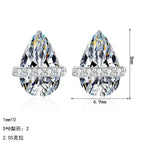Bar-Detail Teardrop Stud Earrings