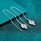 Marquise Cluster Threader Earrings