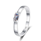 Horizontal Rectangle Solitaire Ring
