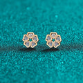 Heart-Petal Flower Stud Earrings