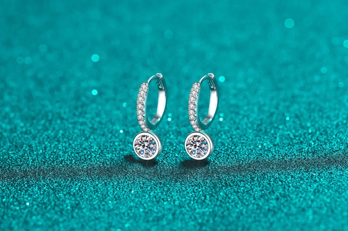 Round Drop Hoop Earrings