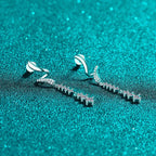 Curved Linear Drop Earrings