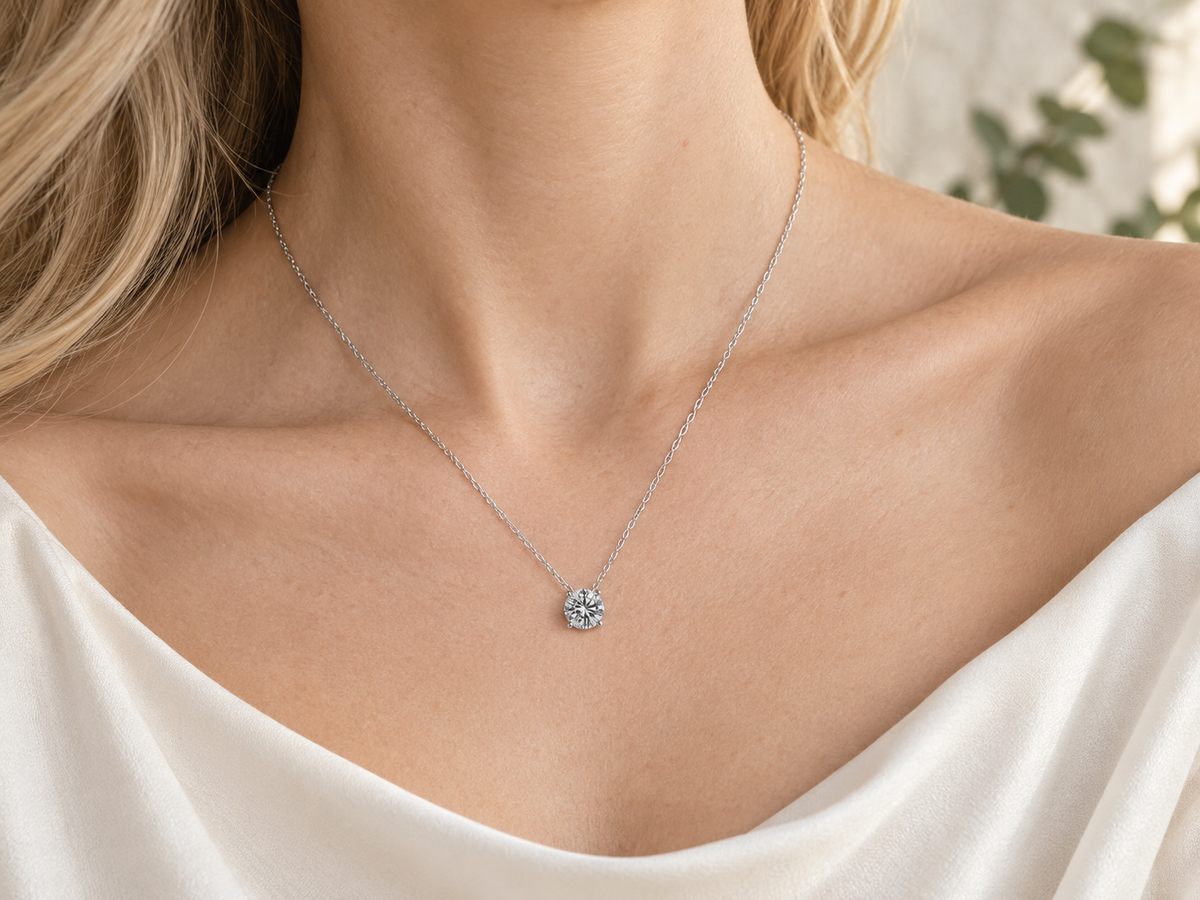 Round Solitaire Pendant